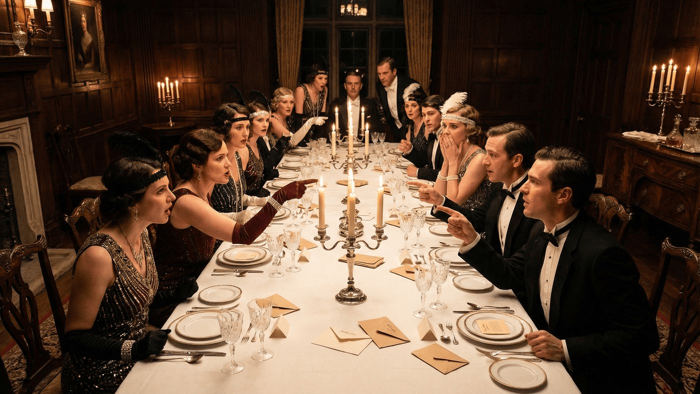 How does a murder mystery box set compare with an improvised murder mystery dinner party?