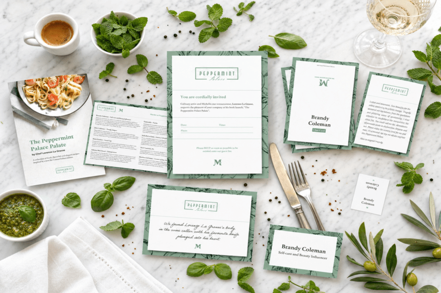 Foodie Murder Mystery Host Your Own Game Kit - 20 Guests